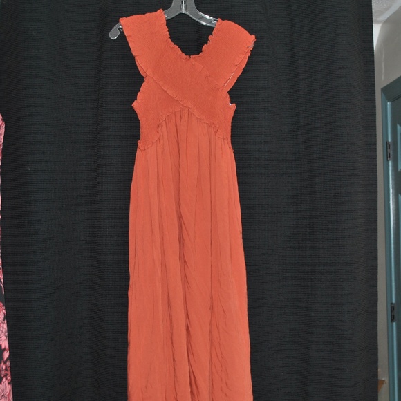 Burnt Orange Boho Maxi Dress - Picture 1 of 4